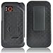 OEM Verizon HTC Rezound ADR6425 Criss-Cross Pattern Hard Shell Case and Holster Combo with Kickstand (fits Extended battery) - Bulk Packaging