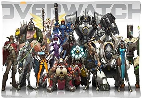 Custom OVERWATCH GAME JUSTICE Pillowcase 20x30 Rectangle Soft Cotton Pillow Case one Side Pattern Printed