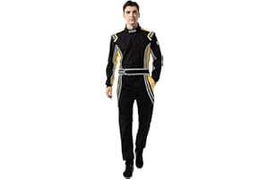 J-RACING® Racing Suit Karting Suit/Race/Rally Go Kart Auto Racing Fire SFI 3.2A/1 Black Yellow