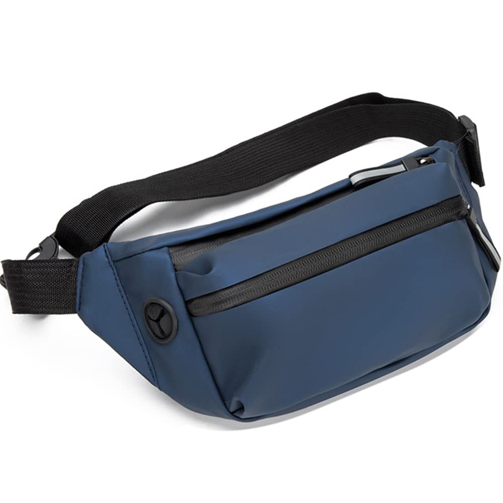 NEUSOP Bum Bag Waist Bag Women Men Sports Waterproof Mobile Phone Case Multifunctional Bum Waist Fanny Pack Suitable for Travel Worker Camping Hiking Dog Training Bicycle, azure, 18x6x13cm