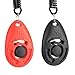 Luckywoof 2 Pack Dog Training Clicker | Start Positive Training Your Dog | Loud Pet Clicker with Elastic Wristband | Red & Black