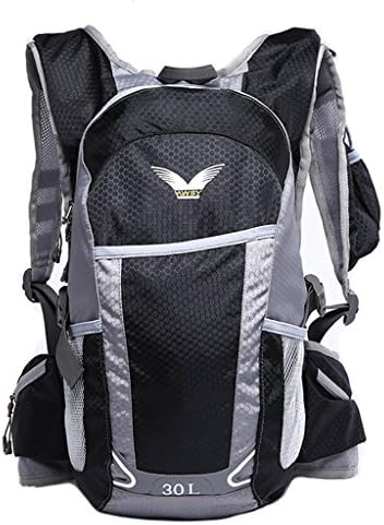 Peiji 30L Unisex Multi-function Hiking Daypacks Lightweight Nylon Cycling Backpacks for Outdoor Travelling(Black)