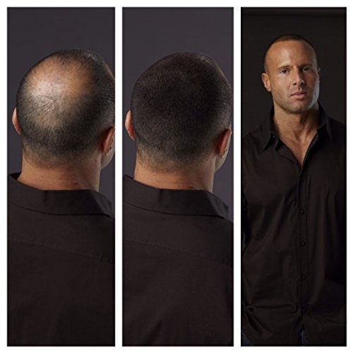 HAIR ILLUSION - 100% Natural Human Hair FibersNot Synthetic For Men & Women, Premium Hair Building Formulation, Black 18g