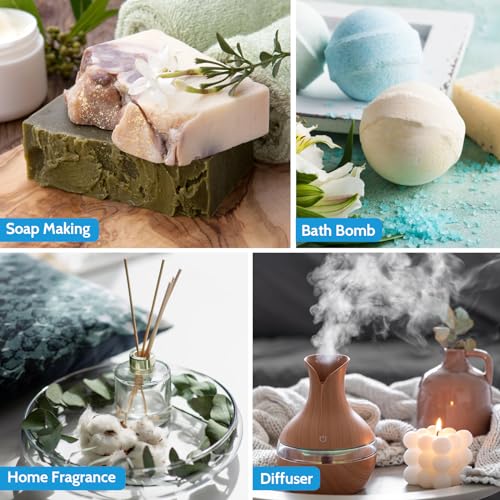Fragrance Oil Clean Set, Clean Scents Essential Oils for Diffuser Aromatherapy Oils Gift Set 6x10ml - Eucalyptus Peppermint, Fresh Linen, Pure Soap, Warm Cotton, Extra Clean, Soft Powder Scented Oils