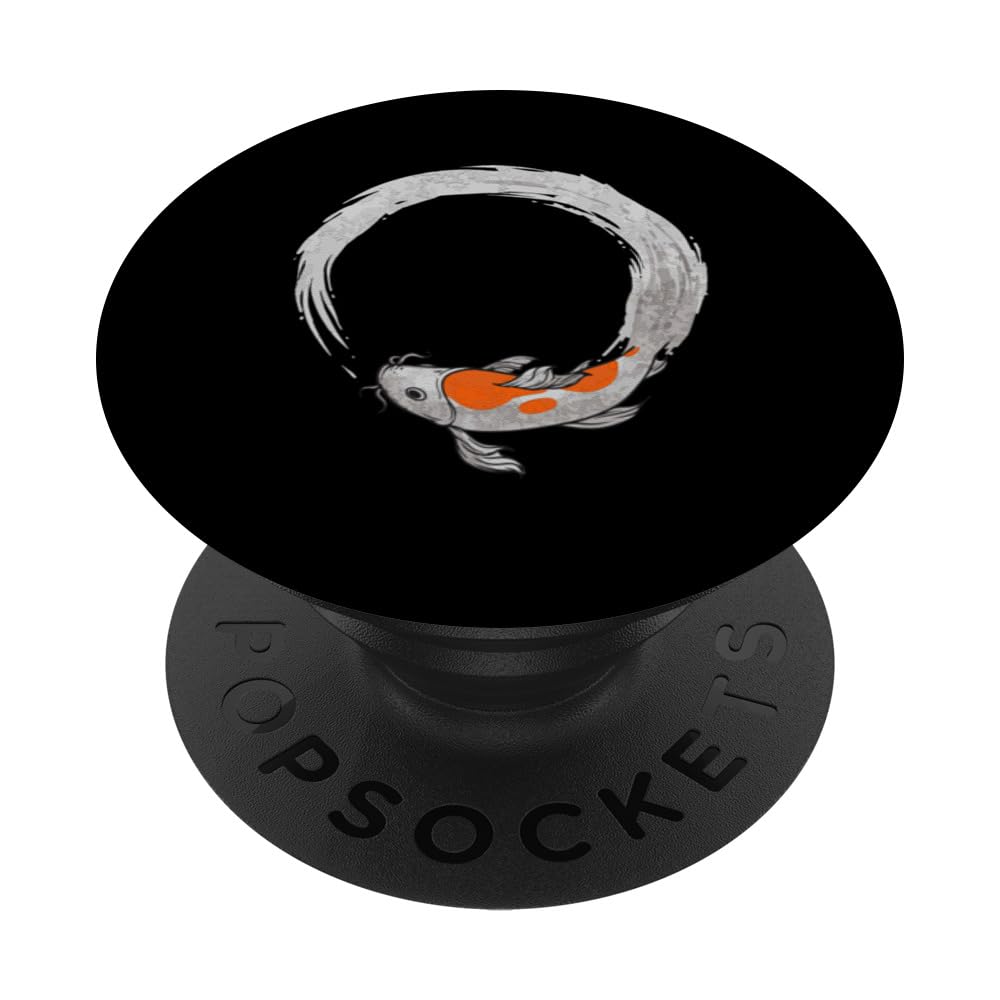Vintage Asian Japanese Koi Carp, Nishikigoi, Koi Fish PopSockets Swappable PopGrip