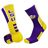 TCK Sports LSU Tigers Perimeter Crew Socks
