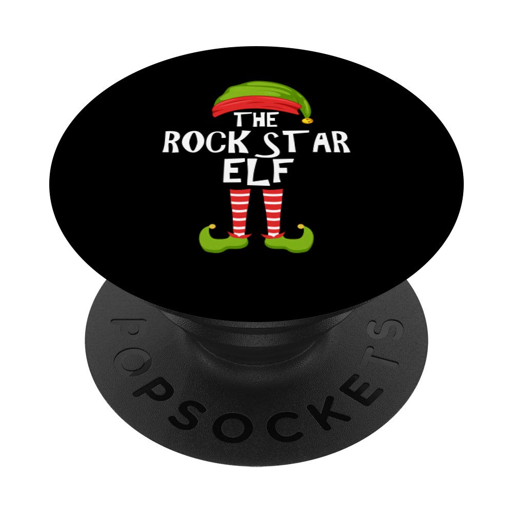 Rock Star Elf Matching Family Christmas Party Pajama Group PopSockets PopGrip: Swappable Grip for Phones & Tablets