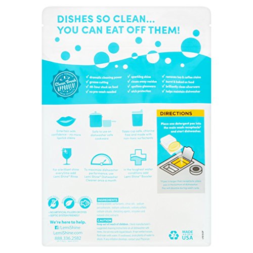 Lemi Shine Natural Dishwasher Detergent Pods Powder & Gel Combo Dish