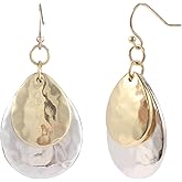 Gold and Silver Mixed Metal Earrings for Women Dangling Vintage Two Tone Boho Small Dangle Earrings