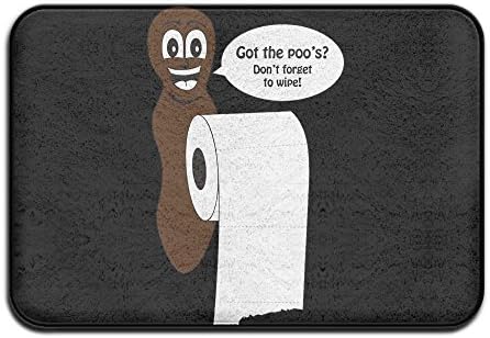 Mr Hanky Style Poo Doormat Entrance Mat Floor Mat Rug Indoor/Outdoor/Front Door/Bathroom Mats Rubber Non Slip