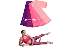 Kit 5 Mini Bands Elástico para Exercício Treino Academia em Casa 5 Níveis de Intensidade Premium Rubber Fit