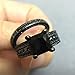 Black Gold Sapphire Princess Cut CZ Wedding Engagement Band Bridal Rings Jewelry Set