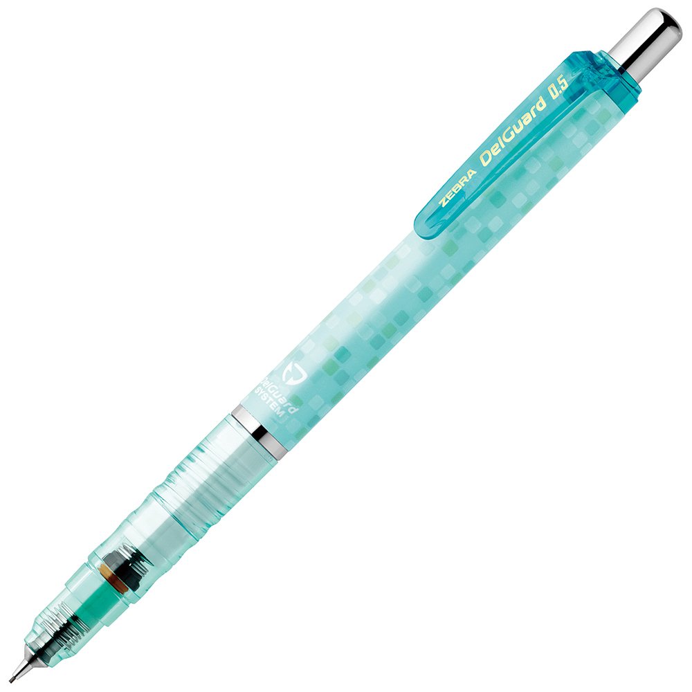 Zebra Mechanical Pencil DelGuard 0.5mm, Square Blue Green Body (P-MA85-SQBG)