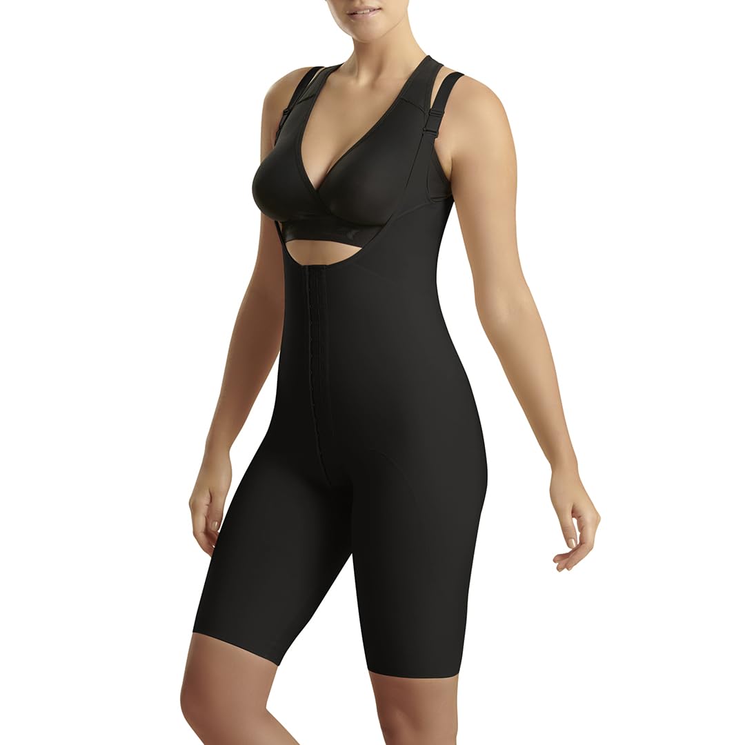Photo 1 of MARENA SFBHRS Girdle with High-Back & Reinforced Panels – Adjustable Above the Knee Girdle, Stage 1, M, Black