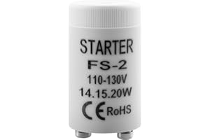 12409 Fluorescent Light Starter for 14W 15W Fluorescent Lamps,Fs-2 Fluorescent Starter for Indoor/Outdoor Fixtures Compatible