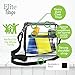 EliteBags Clear Cross Body Messenger Tote Shoulder Bag w Adjustable Strap, NFL Stadium Approved Vinyl Purse, Black Trim