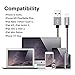 ZTeanok XZ01 Cable Nylon Braided Cord Charger for iPhone 7/7 Plus/6/6 Plus/6S/6S Plus/Se/5S/5, iPad, iPod Nano 7 (3M) - Grey - 3 Piece