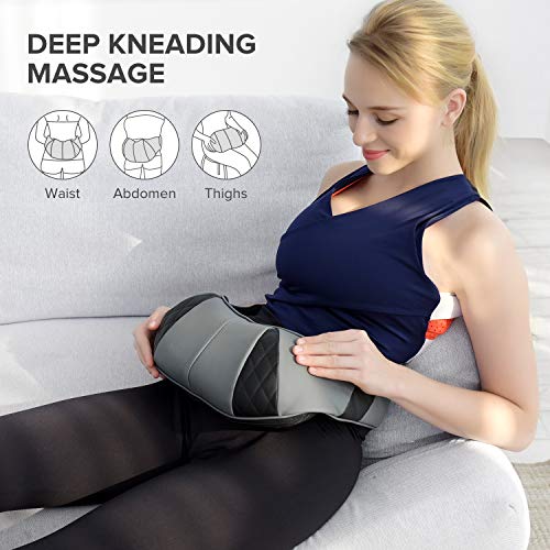 ELLESYE Shoulder Massager with Heat, Deep Kneading and Vibration Massage for Neck, Shoulder, Thigh, Foot, Leg with Zipper and Hook & Loop Fastener, 3 Speed for Car, Home Office Use - Thumbnail 3