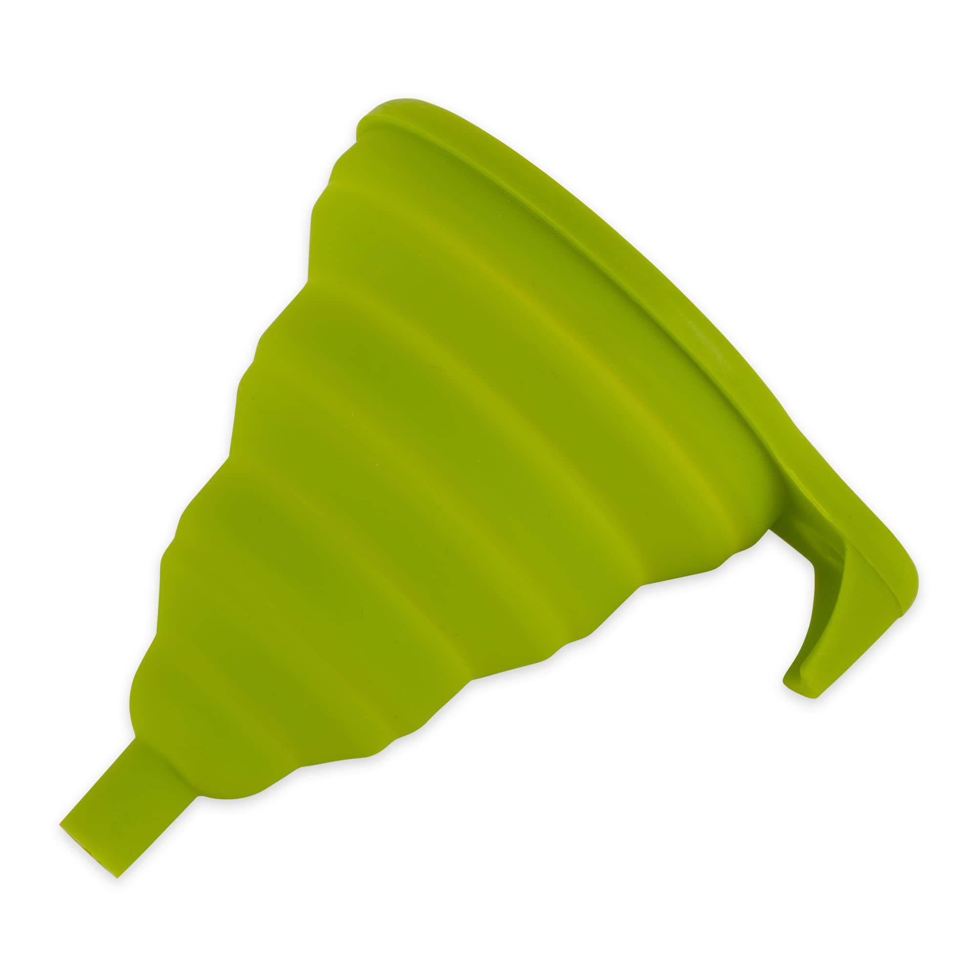 Photo 1 of RSVP International Silicone Funnel Collapsible, Dishwasher Safe, 5.25x4.25x5.75 Fully Extended, Green