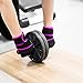 REEHUT Ab Wheels, Abs Roller Wheel for Core Exercise with Dual Wheels and Comfy Foam Handles - Easy Assembly, Great for Abdominal Workout with Knee Pad (Black)