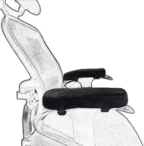 Yiwant Ergonomic Memory Foam Chair Armrest Pad, Comfy Office Chair Arm Rest Cover for Elbows and Forearms Pressure Relief(Set of 2)