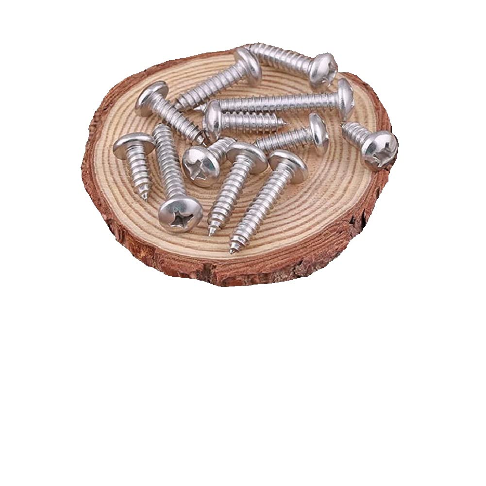 XIZONLIN Small Wood Screws - Cross Round Head Screw Self Tapping Screws DIY Universal Screws, M2*7mm,100 pcs