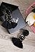 eManco Black Boho Statement Earrings for Women Big Tassel Dangling Crystal Beads Costume Jewellery