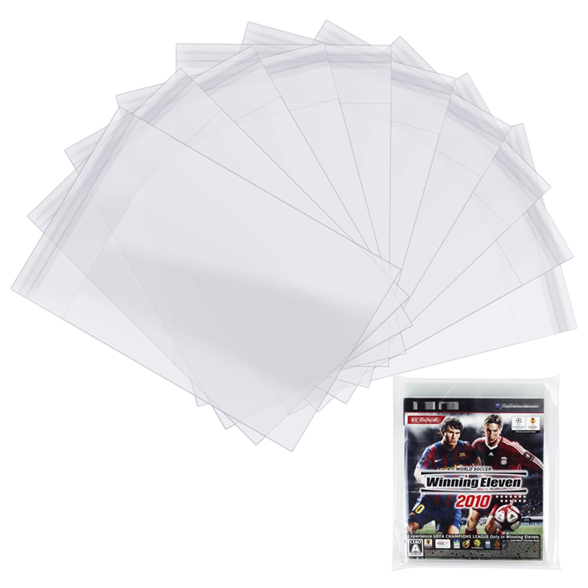 Photo 1 of 100 PCS Resealable OPP Plastic Sleeve Bags Compatible with Sony PS3 CD Game Case, Game Case Protective Sleeves