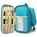 Heavy Duty Waterproof Hanging Toiletry Bag - Travel Cosmetic Makeup Bag for Women & Shaving Kit Organizer Bag for Men - Large Size: 10.2 x 4.5 x 8.5 Inch (Blue)