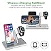 UPWADE Apple Watch Stand Qi Wireless Charging Pad Stand Universal Desktop Charging Stand 2 in 1 Charging Station for iPhone Xs Max/XR / XS/X / 8/8 Plus iWatch Series1 2 3 Nike+ iPad Multiple Devices