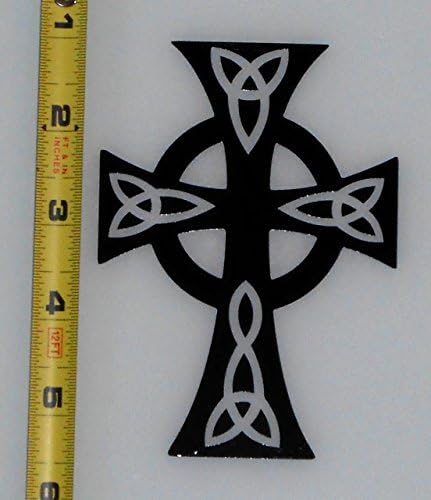 Celtic Cross - 1 HQ High Gloss Black Vinyl Decal!