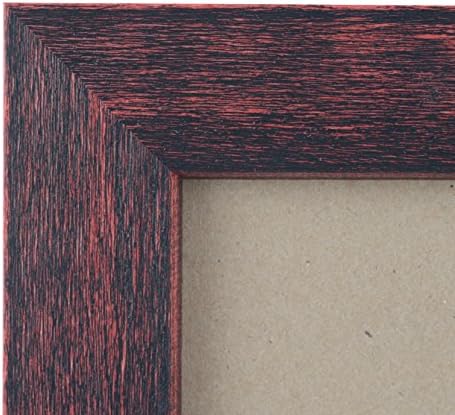 StoneMill Creation's Rustic Red on Black Picture Frame