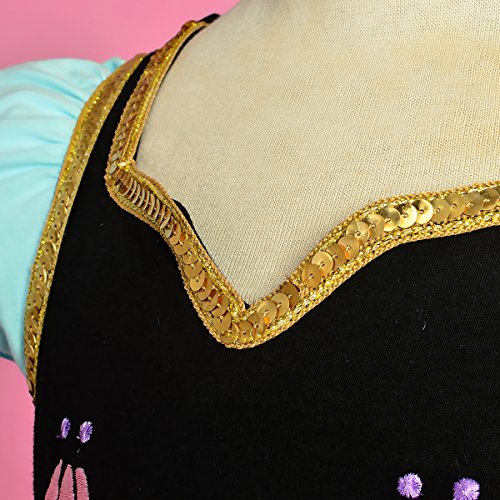 Dressy Daisy Girls' Princess Anna Tulip Embroidery Ballet Tutus Dancewear Fairy Costume Size 3-4T Multicoloured