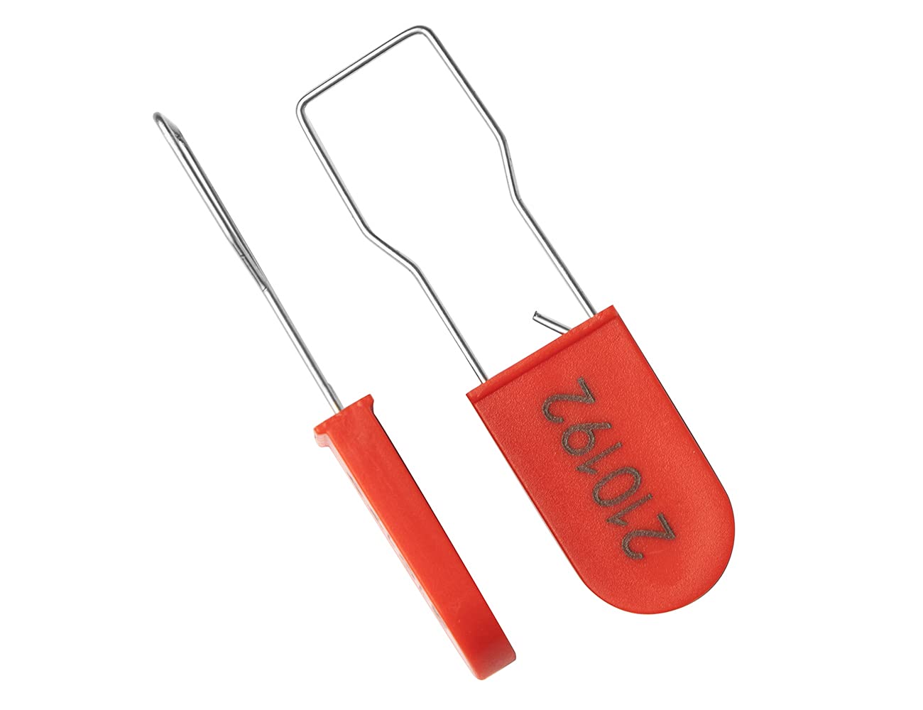 Photo 1 of Plastic Wire Padlocks Security Seals Disposable Anti-Tamper Lock Numbered Red (Pack of 100)