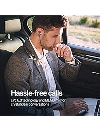 TaoTronics Auriculares Bluetooth con ANC, cancelación activa de ruido, inalámbricos con imanes integrados, IPX5 a prueba de salpicaduras, 16 horas de tiempo de reproducción y CVC 6.0 cancelación de ruido, micrófono MEMS