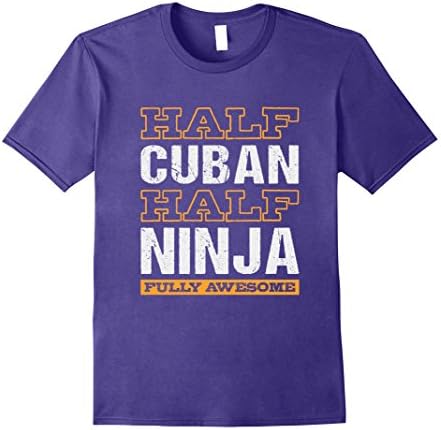 Mens Half and Half Ninja Fully Awesome Cuban 3XL Purple