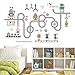 LiveGallery Removabele Transports and Roads Kids Wall Decals Wall Stickers DIY Curved Road Robot Wall Decal Peel and Stick Art Decor for Kids Bedroom Babys Nursery Room Living Rooms Wall Decoration