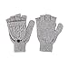 Novawo Women Winter Wool Blend Fingerless Convertible Gloves with Sturdy Chocolate Buttons Gray One Size