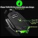 Wireless Gaming Mouse, VEGCOO C8 Silent Click Wireless Rechargeable Mouse with Colorful LED Lights and 2400/1600/1000 DPI 400mah Lithium Battery for Laptop and Computer (C9 Black)thumb 3