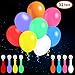 iFUNow LED Balloons Non-Flashing, 32 Pack, 8 Colors Light Up Balloons, Lasts 12-24 Hours for Glow in the Dark Party Supplies, Birthday and Halloween Party Decorations