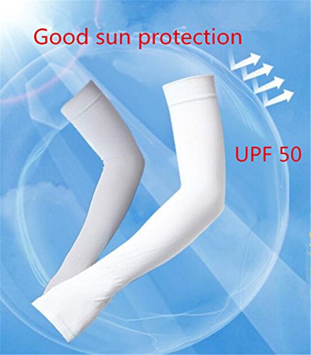 UV Protection Cooling Arm Sleeves Long Sun Sleeves for Men & Women UPF 50 Sun Sleeves for Cycling, Driving, Running, Basketball, Football & Outdoor Activities (Grey, Long)