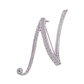 OSYARD Initialen-Brosche, Buchstaben A-Z Kristall Brosche Zubehoer der Kleidung Strass Broschen Geschenke des Geburtstags Sch