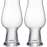 Luigi Bormioli Birrateque 18.25 oz IPA Beer Glasses (Set of 2) - Craft Beer Glasses for Double/Imperial IPA, English IPA, Laser-Cut Rims, Foam Control - Made in Italy, Dishwasher Safe