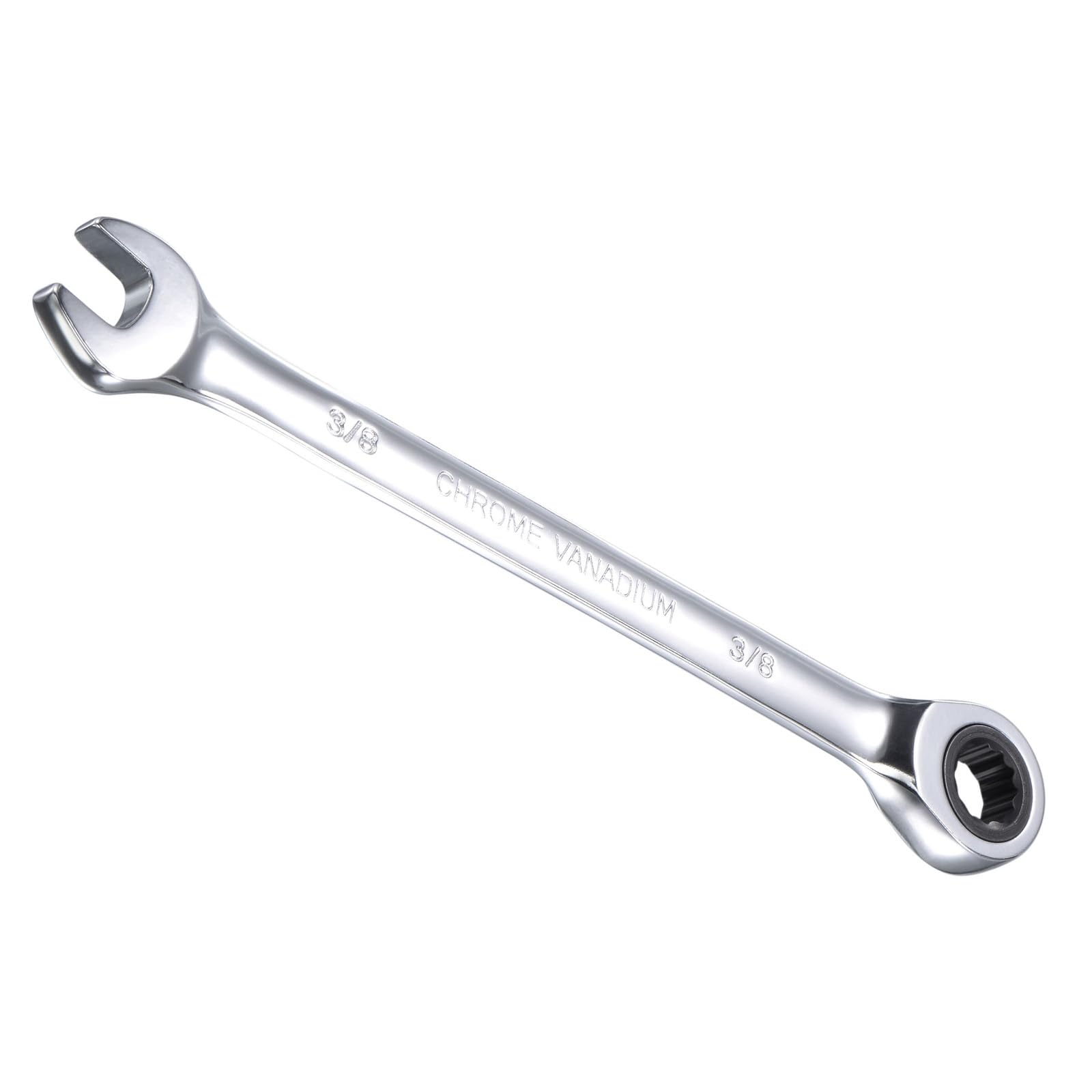 CoCud Ratcheting Wrench, 3/8" Head SAE 72-Teeth, Cr-V Combination Wrench Spanner - (Applications: for Repairing Home Tasks)