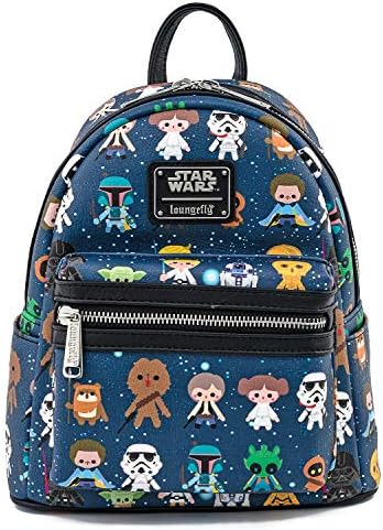 Loungefly Star Wars Chibi Character Print Mini Backpack
