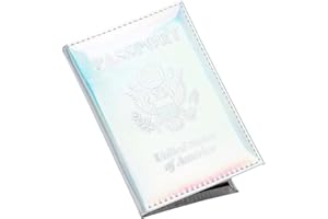 Pretty Little Passports Chrome Passport Cover Vaccine Card Holder Combo, Passport Holder with Vaccine Card Slot (Silver)