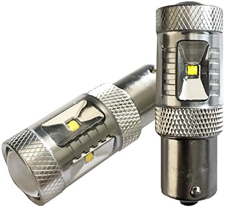 Huizen High Power 30w Cree XB-D 1156 (1141/BA15S/P21W/1003) LED Light Bulb (Amber/Yellow) w/ Projector Replacement for Turn Signal Lights - 2 Yrs Warranty (Pack of 2)