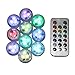 10PCS Waterproof Submersible LED Party Tea Mini Light For Halloween Christmas work with remote controller DarNio