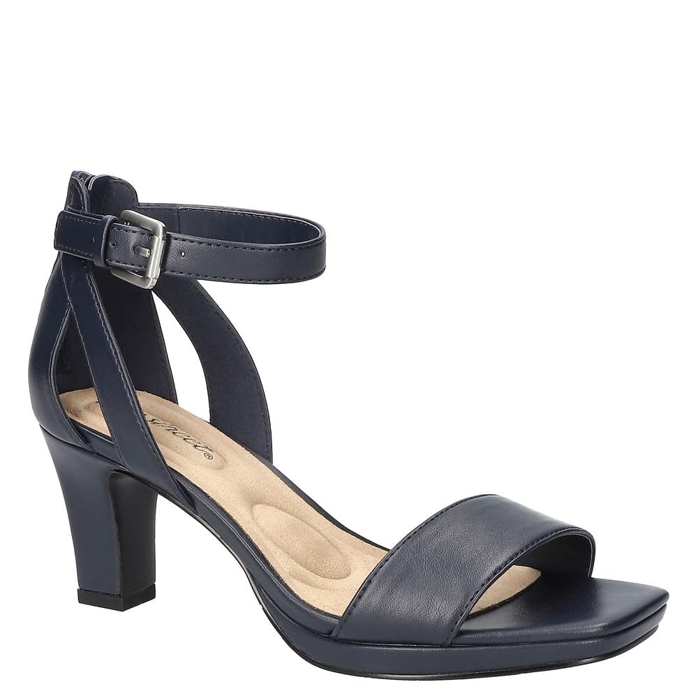 Easy Street Women’s Ro Heeled Sandal, Navy, 9