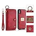 Petocase Compatible iPhone Xs Max Wallet Case, Multi-Functional PU Leather Zip Wristlets Clutch Detachable Magnetic 13 Card Slots 4 Cash Purse Protection Back Cover for Apple iPhone 10S Max 6.5